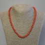 Artificial Coral Rondelle Necklace 7×5 mm, about 50 cm long, with clasp