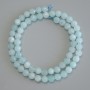 Aquamarine Beads, Faceted Round Bead, 6mm diameter, 36 cm length on thread