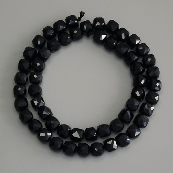Faceted Tourmaline Cube Beads on Thread, Length 38 cm+