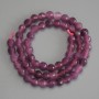 Tourmaline beads, faceted ball 6mm+, on thread, length 37 cm+
