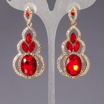 Earrings with crystals 'Lustre' 'Chandeliers' 'Linda'