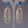 Earrings with crystals 'Slovyanka'