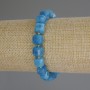 Apatite Faceted Cube Bracelet, 8.5 x 8.5 mm diameter, with 3 mm beads, length 18 cm (stretch)