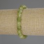 Chrysolite Olivine Bracelet - Faceted Bead, 8mm Diameter, 18cm Length (Stretch)