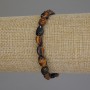 Tiger's Eye Bracelet, Faceted, 6-10x6 mm, 18 cm, Stretch