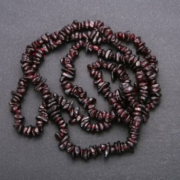 Garnet chips beads, diameter 5-9×3-3.5 mm, length 80 cm +/- on thread