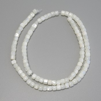 Mother-of-Pearl Rondelle Beads, 5x4 mm, 40 cm strand