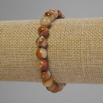 Браслет Онікс прес гладка кулька, діаметр 8, 5мм+-, довжина 18см+- (стрейч)