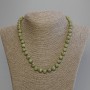 Serpentine necklace with smooth 8mm beads, approx. 50 cm long, with clasp