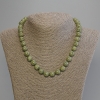 Serpentine necklace with smooth 10mm beads, length 50 cm with clasp