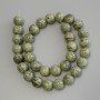Serpentine beads — smooth round 12mm ± on thread