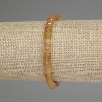 Браслет Цитрин гранований кубик, діаметр 5, 5мм+-, довжина 18см+- стрейч