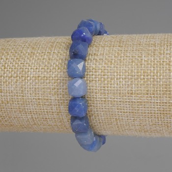 Браслет Синій Авантюрин гранований кубик, діаметр 9мм+-, довжина 18см+- стрейч