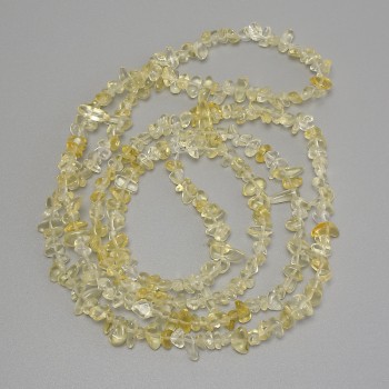 Citrine Chip Beads, diameter 5-8×2-3 mm, length 78 cm on thread