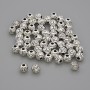 Bead insert findings, silver metal color, 5 mm diameter with ~1.5 mm hole, packaging 20 g (~60 pcs)