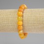 Citrine bracelet with rounded rondelle beads, 10×9 mm, length approx. 18 cm, stretch