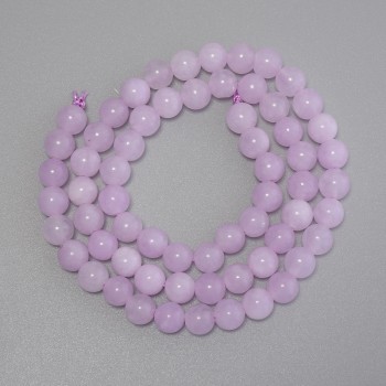Kunzite Beads 6 mm Smooth on Thread