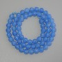 Aquamarine Beads - Smooth Round Bead, 6 mm Diameter ± on Thread, Length 38 cm+