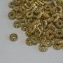 Gold-colored metal bead inserts, size 6x2 mm, hole diameter 2 mm ±, packaging 20 g (~109 pcs)