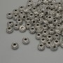 Bead insert findings, color: silver, diameter 5x3 mm ± hole diameter 1.7 mm ±, packaging 20 g (~99 pcs).