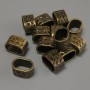 Row Separator Fittings, Bronze Color Insert; 13x9 mm with hole, 11x7 mm with hole; packaging 20 g (~13 pcs)