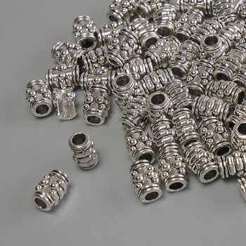 Bead finding – insert, metal color silver, diameter 6×4 mm, bore approx 1.8 mm, packaging 20 g (≈ 62 pcs)