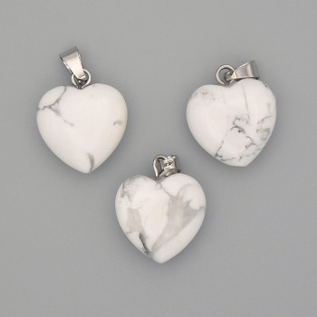 Chalcedony Heart Pendant 15x15x23mm+