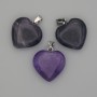 Amethyst Heart Pendant 20x20x25mm