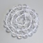 Rock crystal beads, smooth spheres, diameter 10.5 mm ±, on thread, length 37 cm+