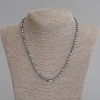 Necklace with terahertz in the form of faceted cubes, 4×4 mm, length 50 cm ± with clasp