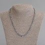 Necklace with terahertz in the form of faceted cubes, 4×4 mm, length 50 cm ± with clasp