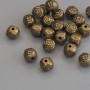 Bronze bead-insert findings, bronze color, diameter 5.5×5.5 mm, hole diameter 1.2 mm, packaging 23 pcs