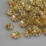 Bead caps for beads, gold color, diameter 9×1mm, hole diameter approx. 1.7mm, packaging 20 g (~59 pcs)