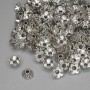 Bead cap for beads, silver color, 6x1 mm, hole diameter 1.5 mm, packaging 20 g (~122 pcs)