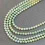 Lime Green Multicolor Czech Crystal Beads on Thread, Faceted Round Bead, 8mm Diameter, 38cm Length