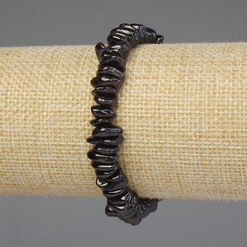 Браслет Гранат крихта 7-9х3-5мм+-, довжина 18см+- стрейч