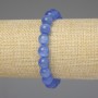 Blue Cat's Eye Bracelet with Smooth Beads 10mm, 18 cm stretch