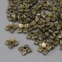 Bead caps for beads, antique bronze color, 6×6×1.5 mm, hole approx 1.5 mm, packaging 44 pcs