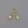 Golden pendant bail, diameter 11×3.5 mm, hole diameter 5×3.5 mm, golden metal color