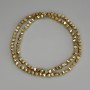 Gold-colored hematite beads, diamond-shaped 4×4 mm, on a beading thread, length 40 cm+