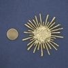 Sun Magnetic Brooch in Golden Metal 76mm+