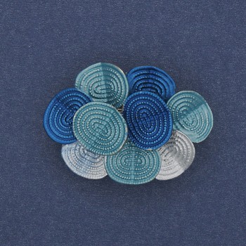 Accent 36×26mm ± colored enamel, silvery metal