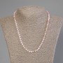 Pink Opal Necklace with Faceted Cubes, 4.5 x 4.5 mm, 50 cm Length with Clasp