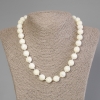 Pearl Necklace with Smooth Beads, 12 mm Diameter ±, 50 cm Length ± with Clasp