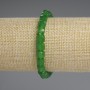 Faceted Chrysoprase Cube Bracelet, 6.5x6.5 mm cubes, 18 cm length, stretch