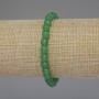 Jade bracelet with smooth beads, 6 mm diameter, 18 cm length, stretch