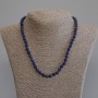 Azurite necklace, faceted bead, 6mm diameter, 50cm length with clasp
