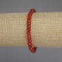 Faceted Carnelian Rondelle Bracelet, 6×4 mm, length 18 cm, stretch