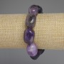 Amethyst Bracelet, faceted beads, diameter 20x14 mm, length 18 cm, stretch with natural variations