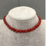 Choker Coral Coin 8.5 mm ±, length 38 cm with a 5 cm extender chain